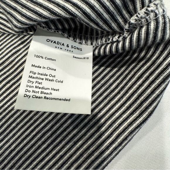 Ovadia and Sons Men's black Striped T-Shirt M NWT 3611 F - Picture 5 of 5
